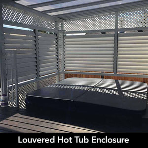 Louvered Hot Tub or Deck Enclosure